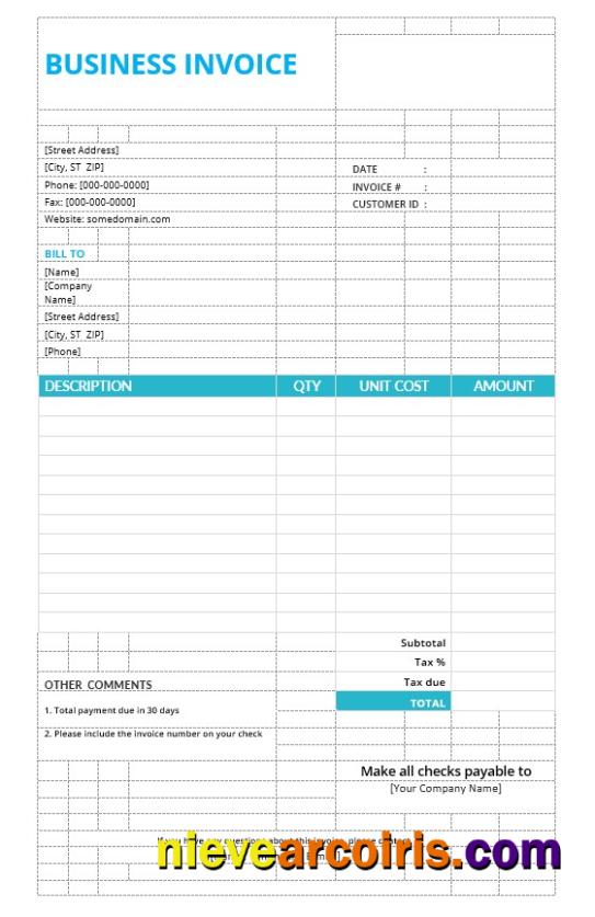 Basic Business Invoice